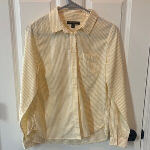 Banana Republic Women’s Shirt in Soft Yellow Stripes